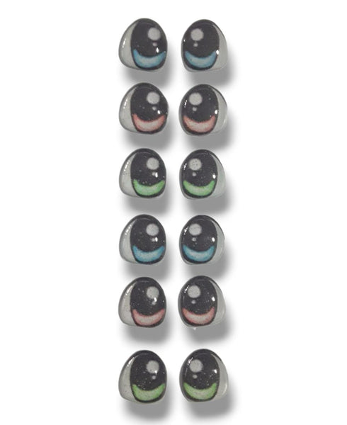 REF: 80000M118 ADH. OJOS RESINADOS # 29  *  6 PARES 1 CM ALTO NOEL