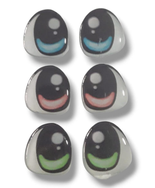 REF: 80000M120 ADH. OJOS RESINADOS # 29 * 3 PARES 2.5 CMS ALTO NOEL