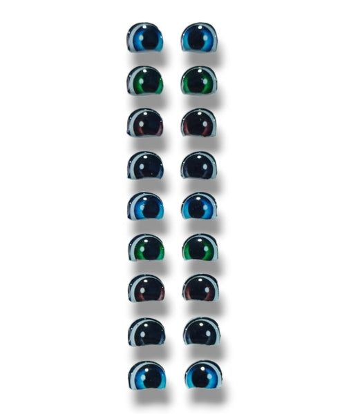 REF: 80000M138 ADH. OJOS RESINADOS # 33 * 9 PARES 0.5 CMS ALTO