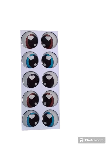 REF: 80000V040 ADH. OJOS RESINADOS # 11 * 5 PARES 1.5 CMS