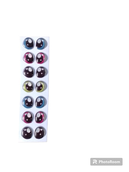 REF: 80000V045 ADH. OJOS RESINADOS # 12 * 7 PARES 0.8 MM