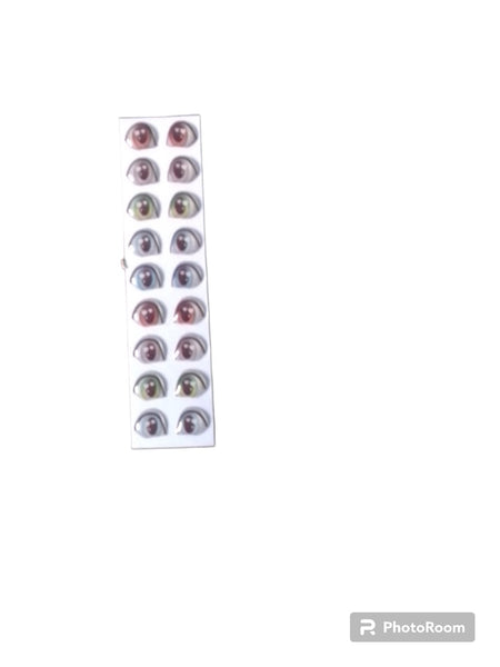 REF: 80000V051 ADH. OJOS RESINADOS # 13 * 9 PARES 0.5 MM