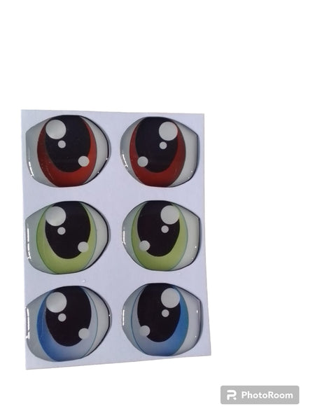 REF: 80000V062 ADH. OJOS RESINADOS # 14 * 3 PARES 2 CMS