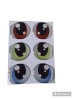 REF: 80000V063 ADH. OJOS RESINADOS # 14 * 3 PARES 2.5 CMS