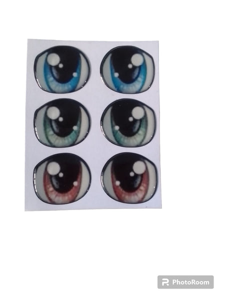 REF: 80000V020 ADH. OJOS RESINADOS # 3 * 3 PARES 2 CMS