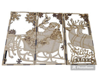 REF: 300201198 LASER TRIPTICO PAPA NOEL TRINEO 29*46 CMS