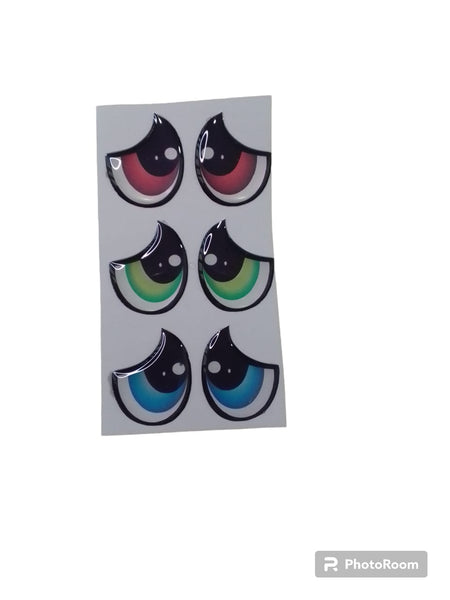 REF: 80000V083 ADH. OJOS RESINADOS # 17 * 3 PARES 2 CMS