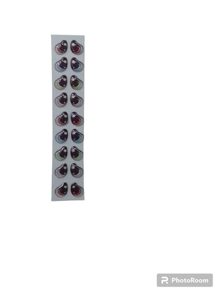 REF: 80000V086 ADH. OJOS RESINADOS # 18 * 9 PARES 0.5 MM