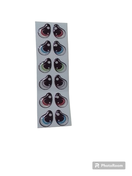 REF: 80000V088 ADH. OJOS RESINADOS # 18 * 6 PARES 1 CM