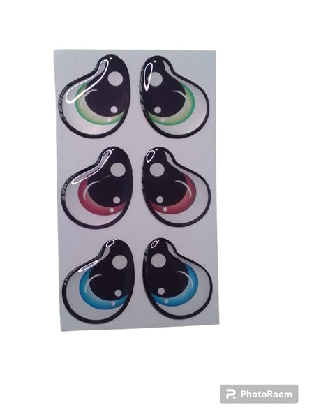 REF: 80000V090 ADH. OJOS RESINADOS # 18 * 3 PARES 2 CMS