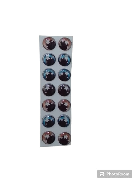 REF: 80000V115 ADH. OJOS RESINADOS # 23 * 7 PARES 0.8 MM