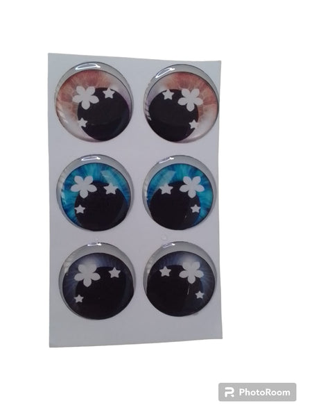 REF: 80000V118 ADH. OJOS RESINADOS # 23 * 3 PARES 2 CMS