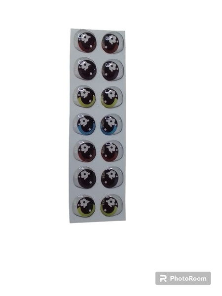 REF: 80000V122 ADH. OJOS RESINADOS # 24 * 7 PARES 0.8 MM