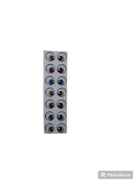 REF: 80000V101 ADH. OJOS RESINADOS # 21 * 7 PARES 0.8 MM