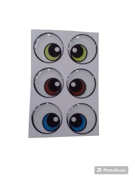 REF: 80000V104 ADH. OJOS RESINADOS # 21 * 3 PARES 2 CMS