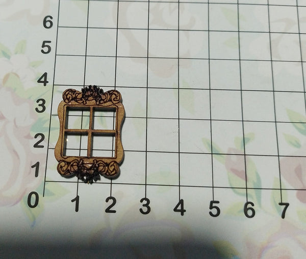 REF: 801000392 LASER VENTANA MINI 4 VIDRIOS ARABESCOS 4 ALTO*2.5 ANCHO CMS