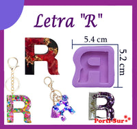 REF: 70000A216 MOLDE SILICONA LETRA MAYUSCULA R (LLAVEROS RESINA)