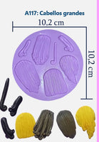 REF: 70000A117 MOLDE SILICONA CABELLOS GRANDES