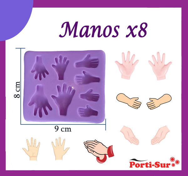 REF: 70000A229 MOLDE SILICONA MANOS * 8
