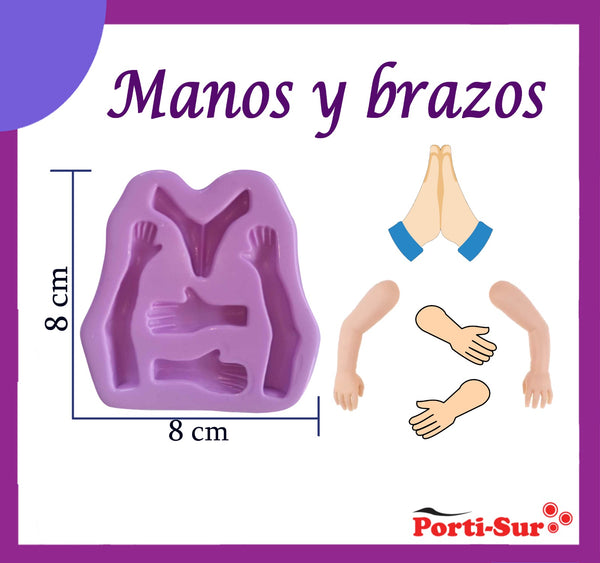 REF: 70000A230 MOLDE SILICONA MANOS Y BRAZOS
