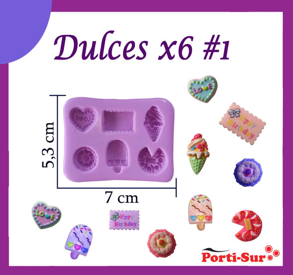 REF: 70000A231 MOLDE SILICONA DULCES * 6 # 1