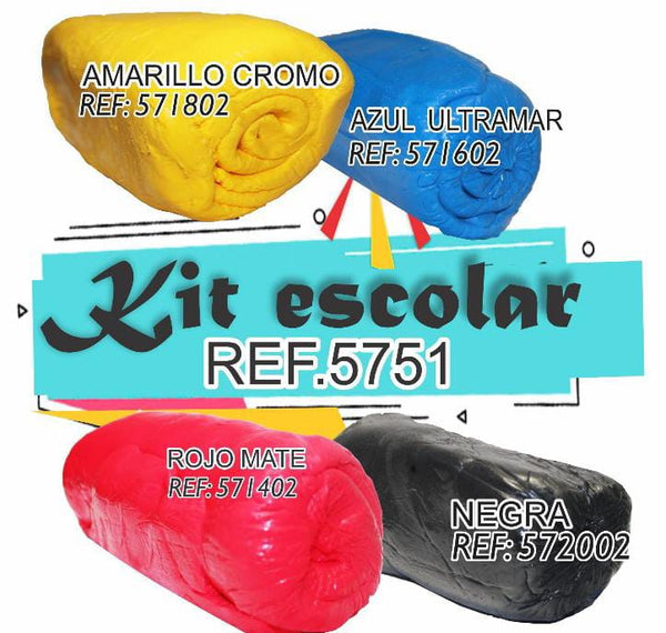 REF: 000005751 QMI. KIT # 2 500 GRS APROX. (AMARILLO5718/AZUL5716/ROJO5714/NEGRA5720)