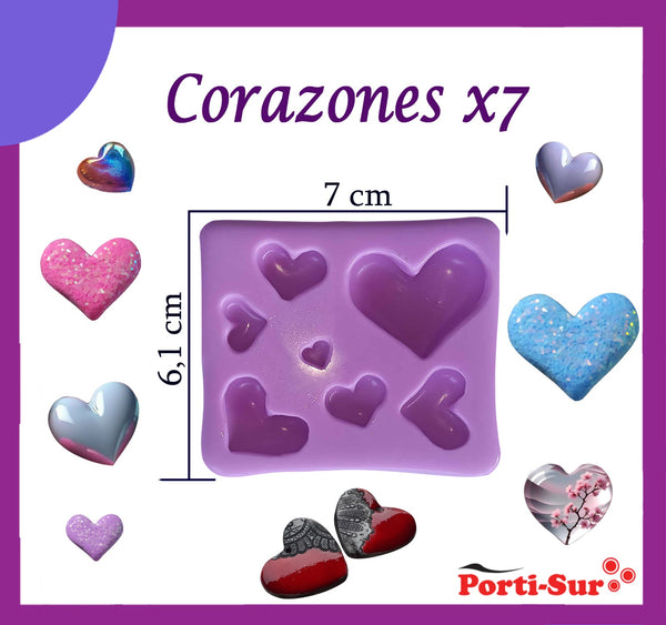 REF: 70000A243 MOLDE SILICONA CORAZONES
