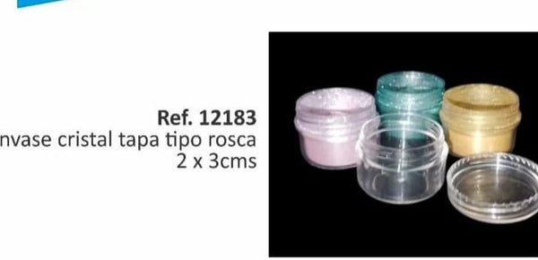 REF: 000012183 ENV. ROSCA CRISTAL 10 ML  TAPA NATURAL 2 ALTO 3 ANCHO BIZOS CAJA 4.000 U