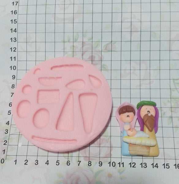 REF: 70000F180 MOLDE SILICONA CON FIGURA NACIMIENTO II