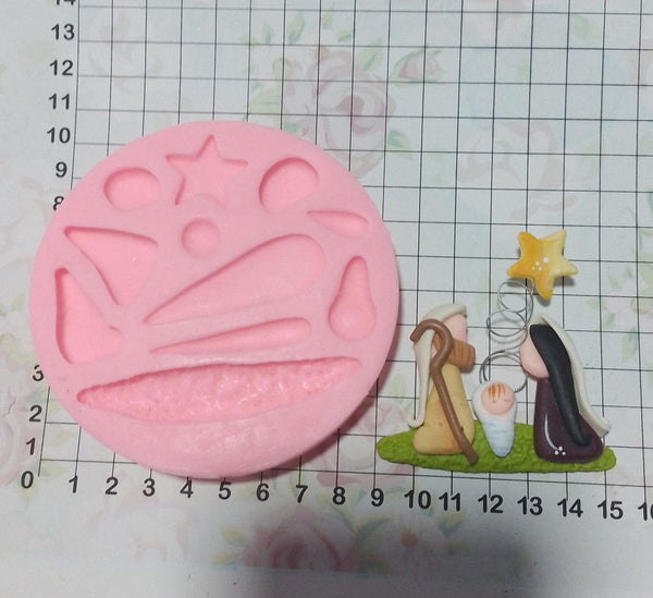 REF: 70000F204 MOLDE SILICONA CON FIGURA NACIMIENTO ESTRELLA