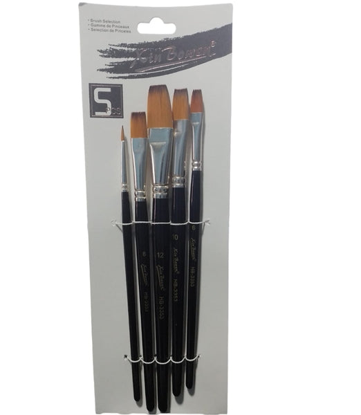 REF: 000029071 CACH. JUEGO PINCELES X 5 PLANO PUNTA QUEMADA 3353 A