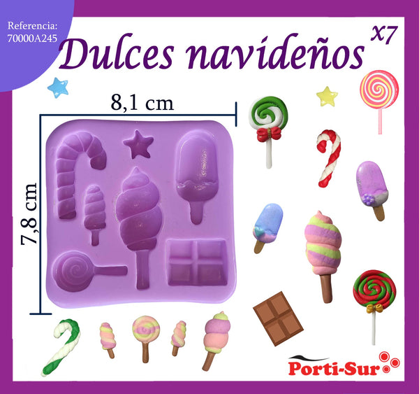 REF: 70000A245 MOLDE SILICONA DULCES NAVIDEÑOS * 7