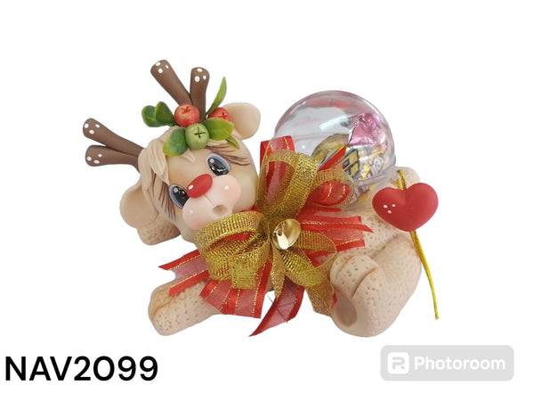 REF: NAV002099 NAV.FIGURA BURBUJA NAVIDEÑA SURTIDA LARGO 13.5 ALTO 7 ANCHO 12 CM