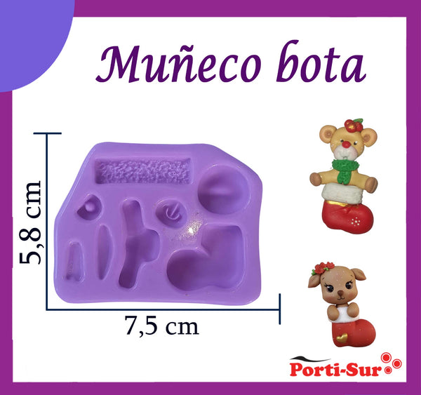 REF: 70000A248 MOLDE SILICONA BOTA FIGURA NAVIDEÑA