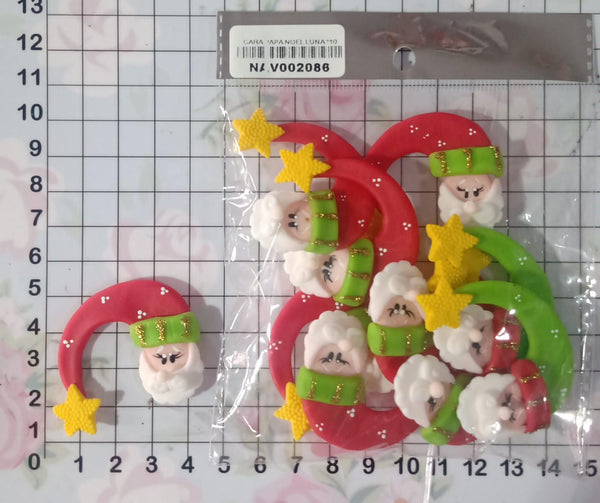REF: NAV002086 NAV.PRENDEDOR CARA PAPA NOEL LUNA *10 UND YS