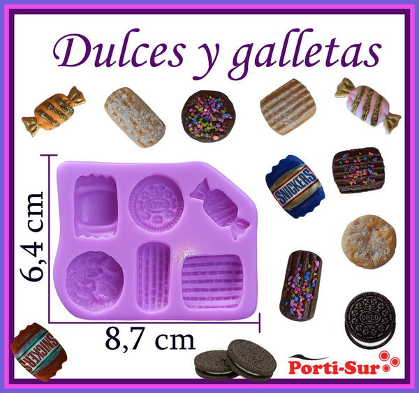 REF: 70000A255 MOLDE SILICONA DULCES GALLETAS OREO PEQ.