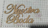 REF: 801000442 LASER APLIQUE NUESTRA BODA GRANDE 17.5*10