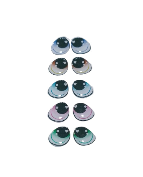 REF: 80000M152 ADH. OJOS RESINADOS # 36  * 5 PARES 1.5 CMS ALTO