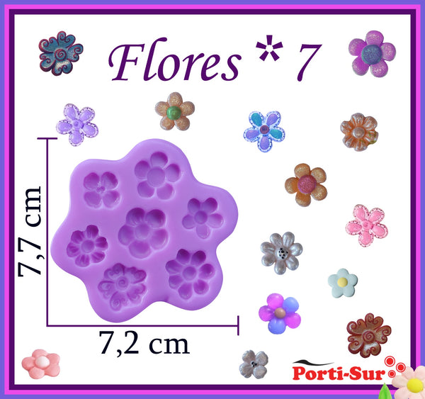 REF: 70000A260 MOLDE SILICONA FLORES * 7 MARGARITAS