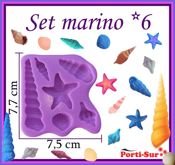 REF: 70000A262 MOLDE SILICONA SET MARINO * 6