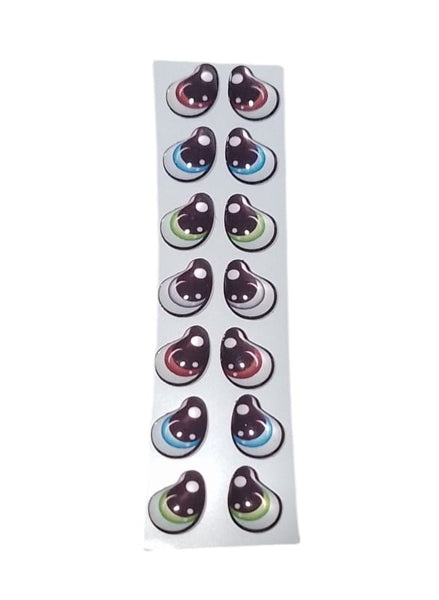 REF: 80000V087 ADH. OJOS RESINADOS # 18 * 7 PARES 0.8 MM