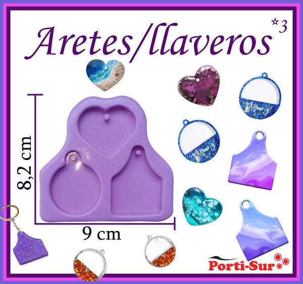 REF: 70000A272 MOLDE SILICONA ARETES/LLAVEROS *3 GRANDE