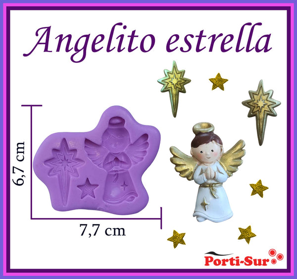 REF: 70000A273 MOLDE SILICONADO ANGELITO ESTRELLA