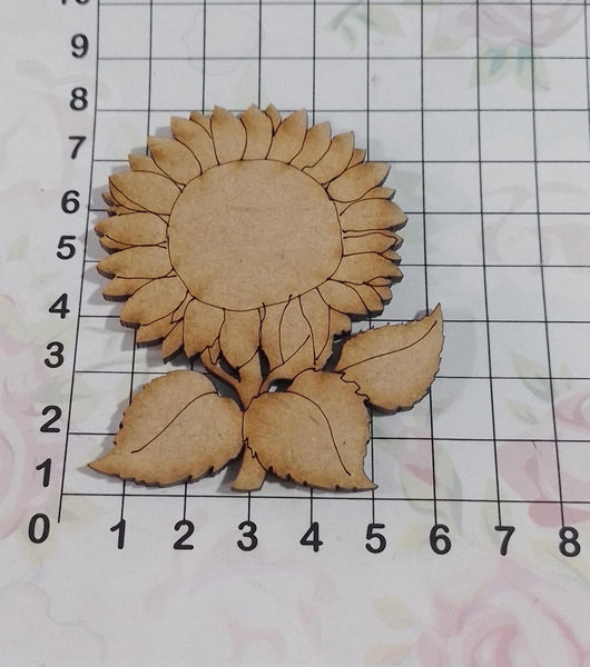 REF: 801000465 LASER APLIQUE GIRASOL HOJAS 7*5 CMS