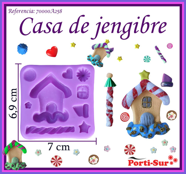 REF: 70000A258 MOLDE SILICONA CASA DULCES
