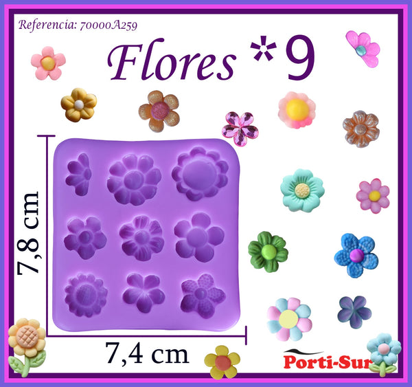 REF: 70000A259 MOLDE SILCONA FLORES * 9