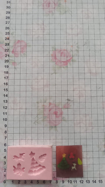 REF: 70000H121 MOLDE SILICONA NAVIDAD SURTIDO * 4 HOJA