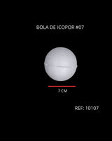 REF: 000010107 ICOPOR BOLA # 7  DIAMETRO 7 CMS