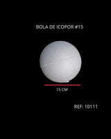 REF: 000010111 ICOPOR BOLA # 15 DIAMETRO 15 CMS