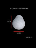 REF: 000010117 BOLA PERA DE ICOPOR # 4 (10 X 6.5 CM)